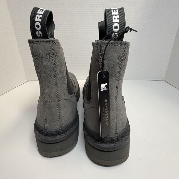 Sorel Men’s Hi Line Waterproof Suede Chelsea Ankle Grey Boots Sz 8.5 New - Picture 7 of 9